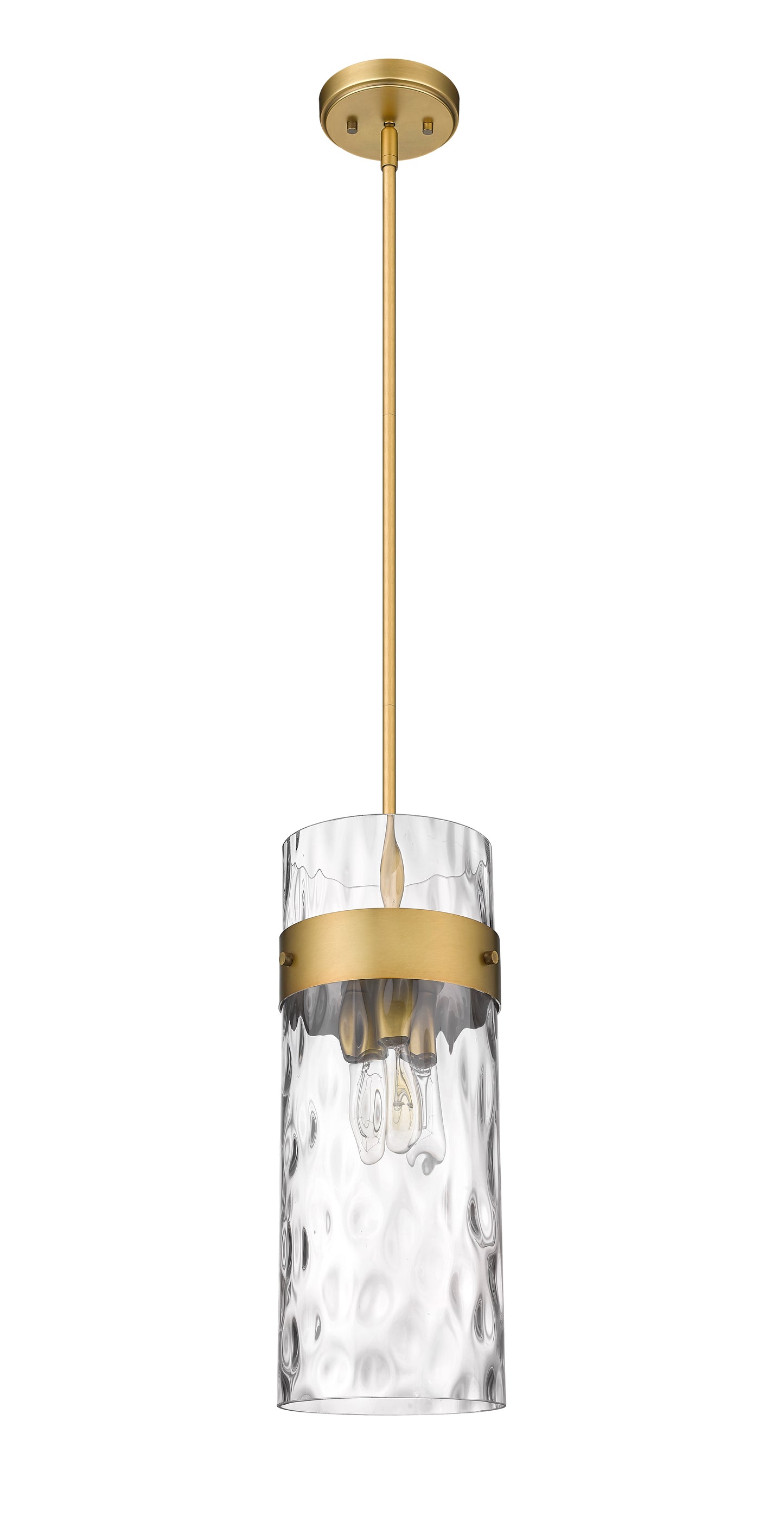 3035P9-RB - Fontaine 3 Light 9" Pendant - Rubbed Brass
