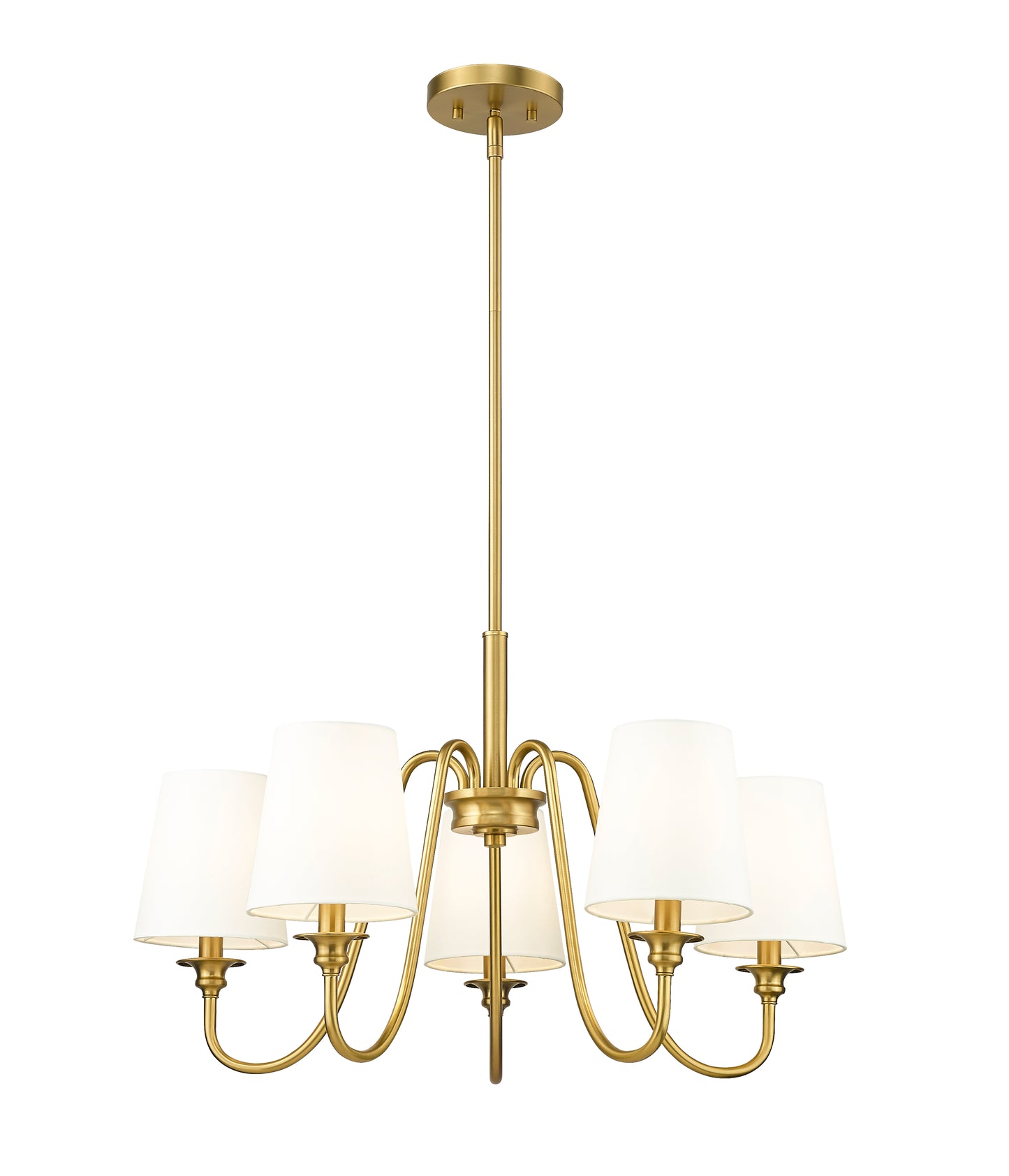 7509-5-26MGLD - Gianna 5 Light 26" Chandelier - Modern Gold
