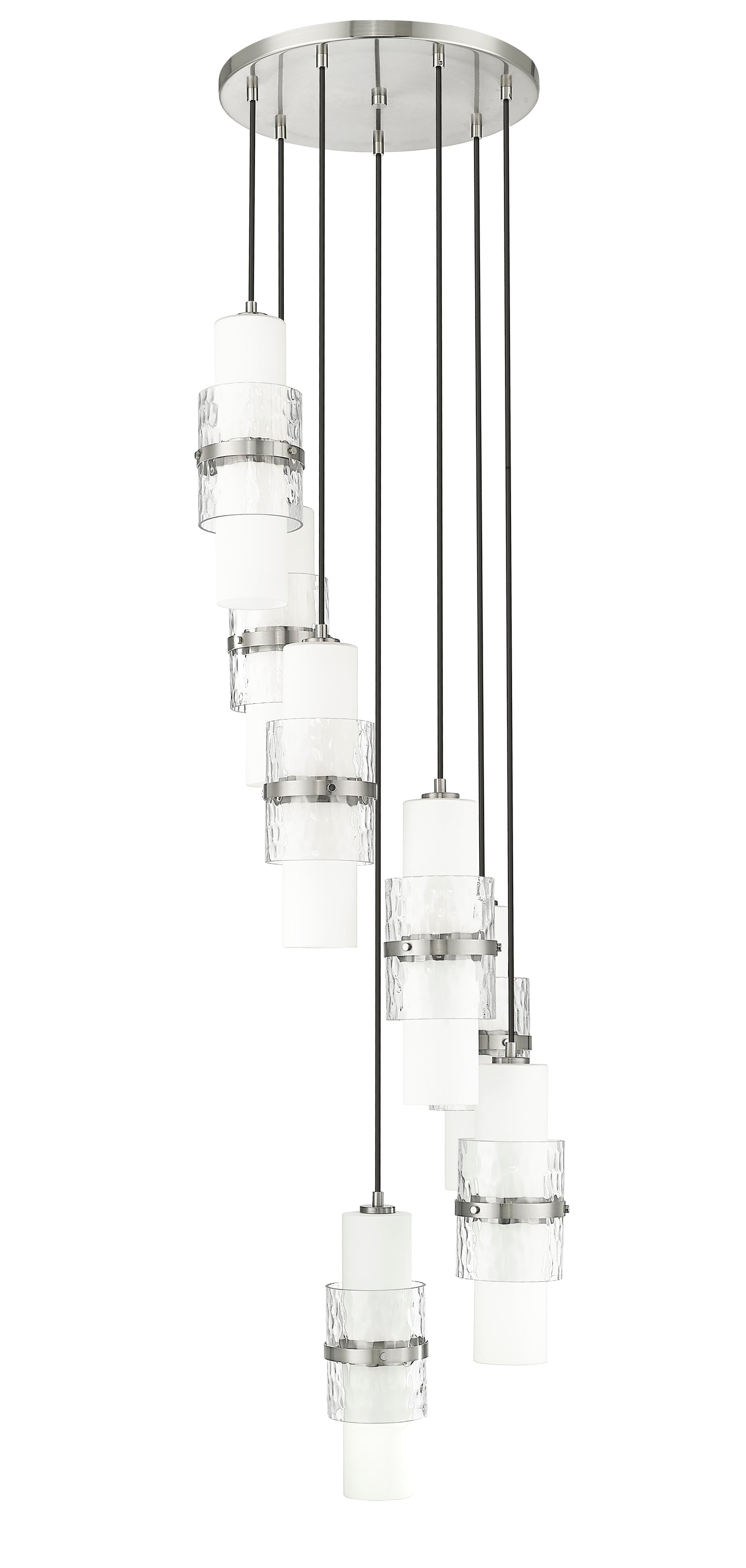 1946P-7R-BN - Cayden 7 Light 18" Chandelier - Brushed Nickel