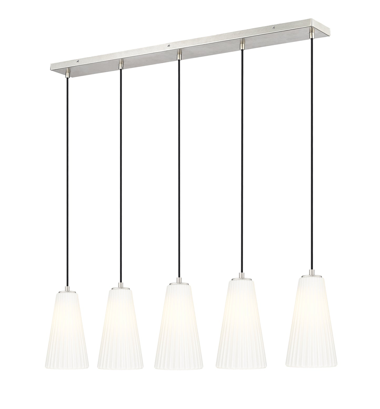 3043P6-5L-BN - Farrell 5 Light Linear 42" Chandelier - Brushed Nickel
