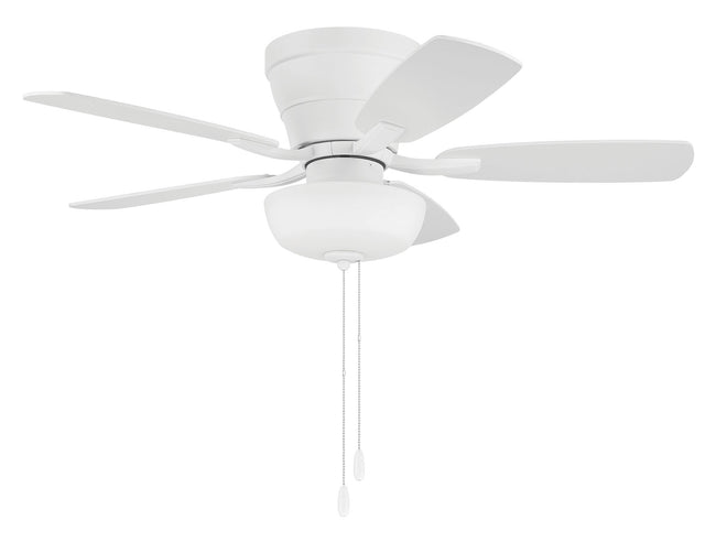 WHL42W5C1 - Wheeler 42 2-Light Bowl 42" 5 Blade Ceiling Fan with Light Kit - White