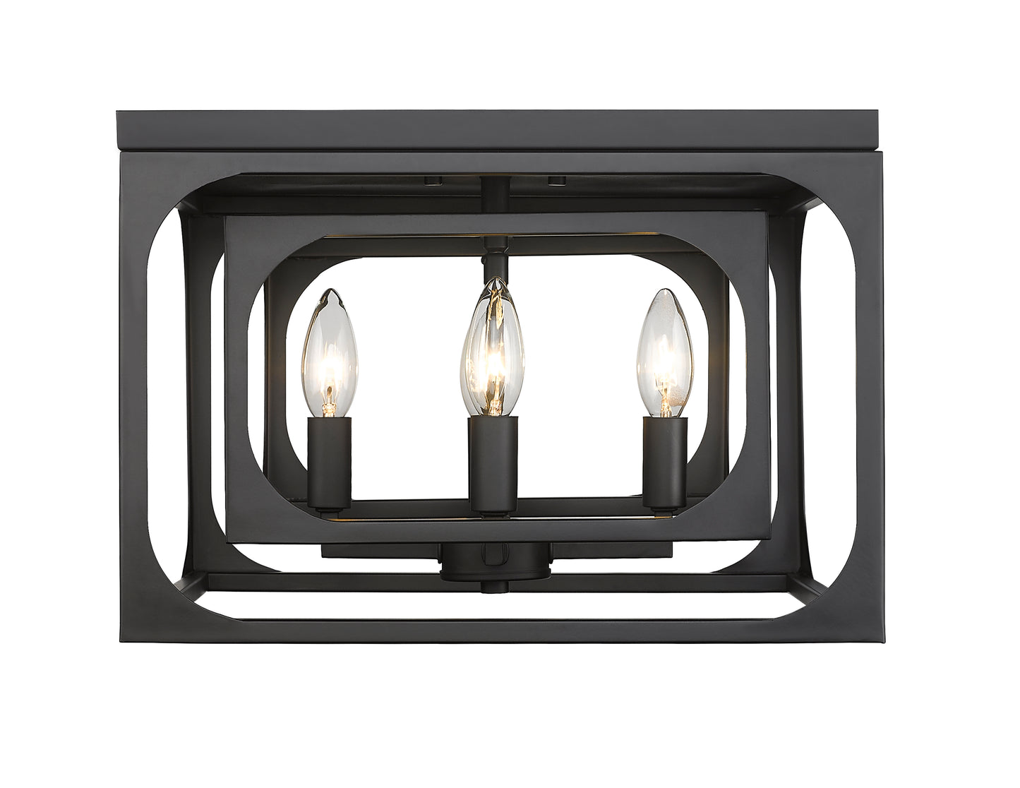 3038F-MB - Easton 4 Light Flush 15" Mount - Matte Black