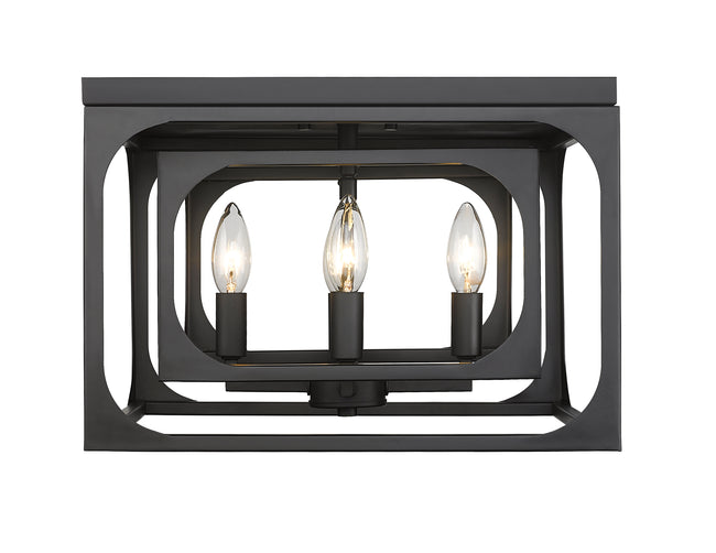 3038F-MB - Easton 4 Light Flush 15" Mount - Matte Black