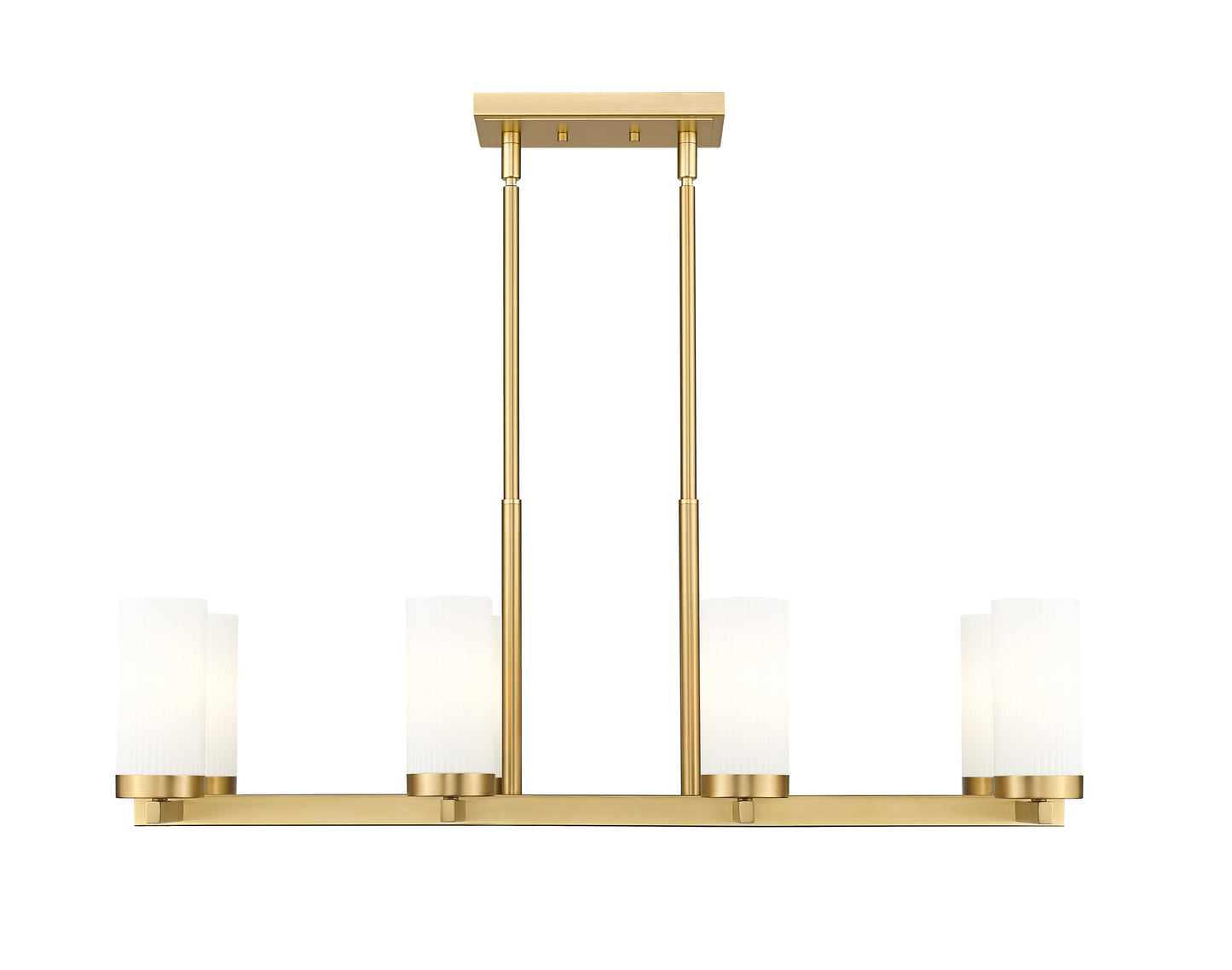 3044-8L-MGLD - Danica 8 Light Linear 42" Chandelier - Modern Gold
