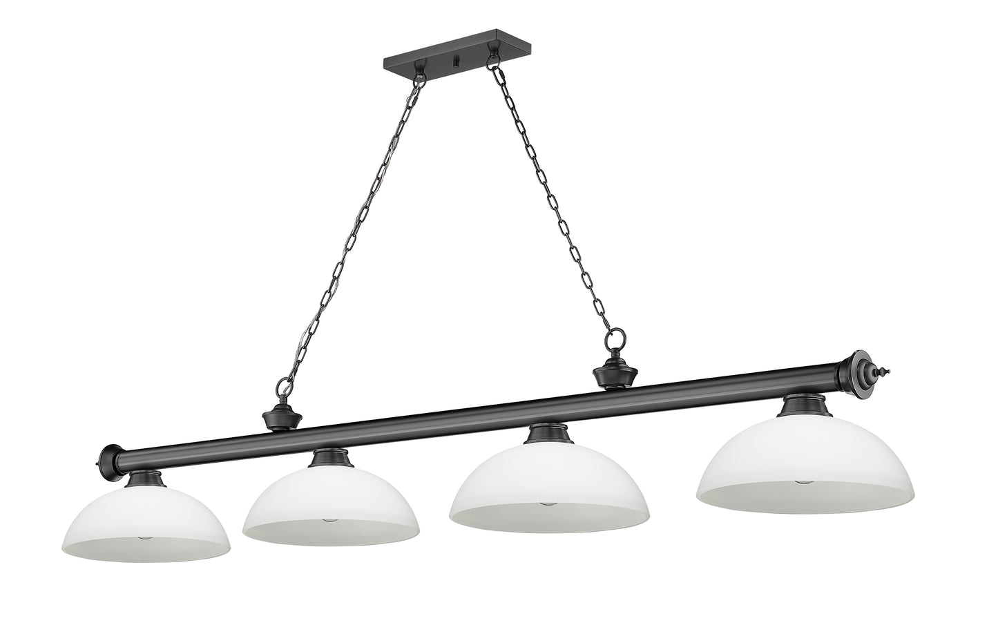 2306-4BP-DMO14 - Cordon 4 Light 81" Billiard - Bronze Plate