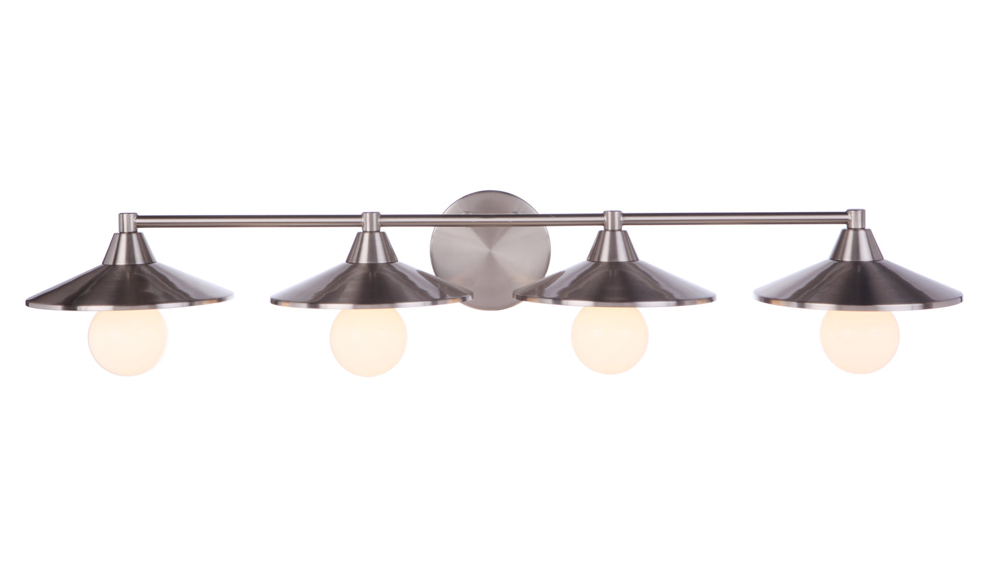 12537BNK4 - Isaac 4 Light 36" Wide Vanity Light - Brushed Nickel