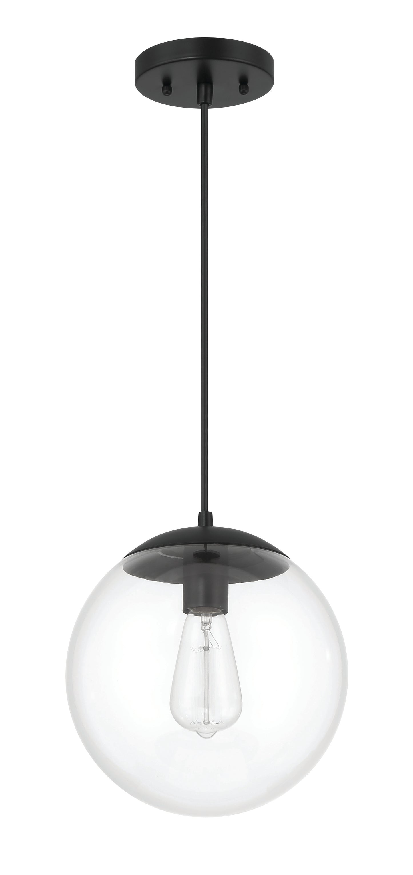 56891-FB - Gaze 1 Light 10" Wide Pendant - Flat Black