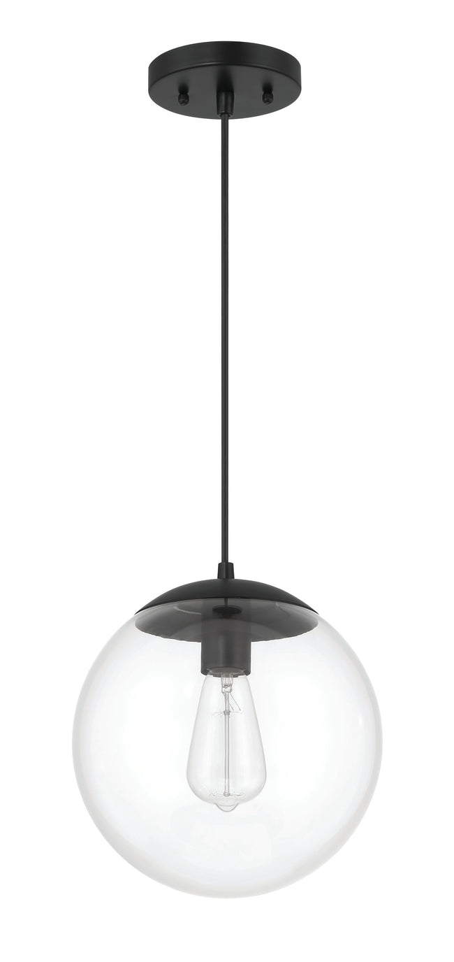 56891-FB - Gaze 1 Light 10" Wide Pendant - Flat Black