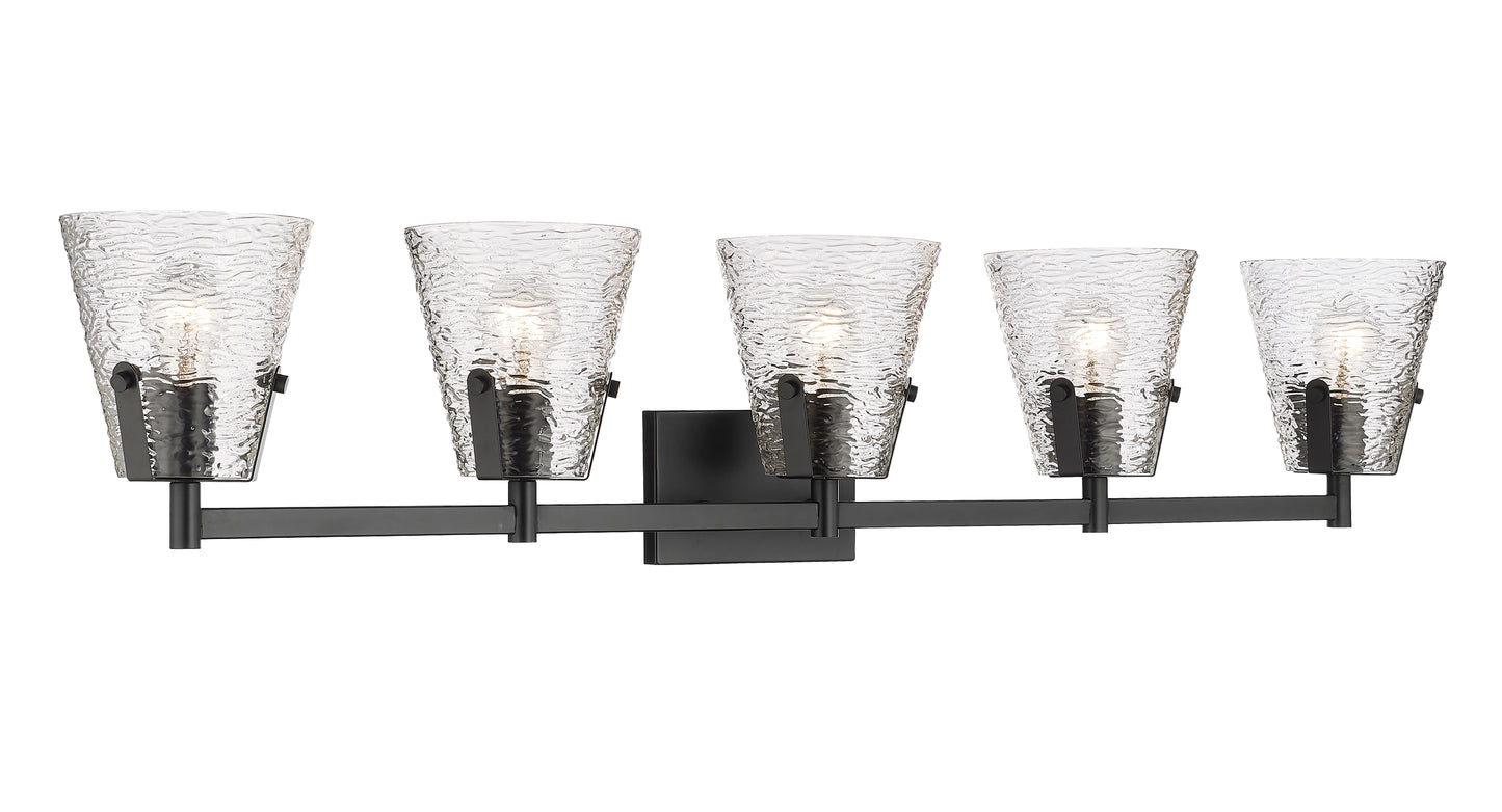 1101-5V-MB - Analia 5 Light 46" Vanity - Matte Black