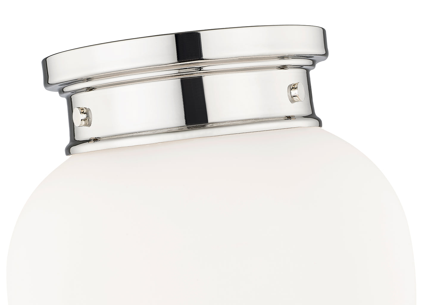 1945F9-PN - Gideon 1 Light Flush 10" Mount - Polished Nickel