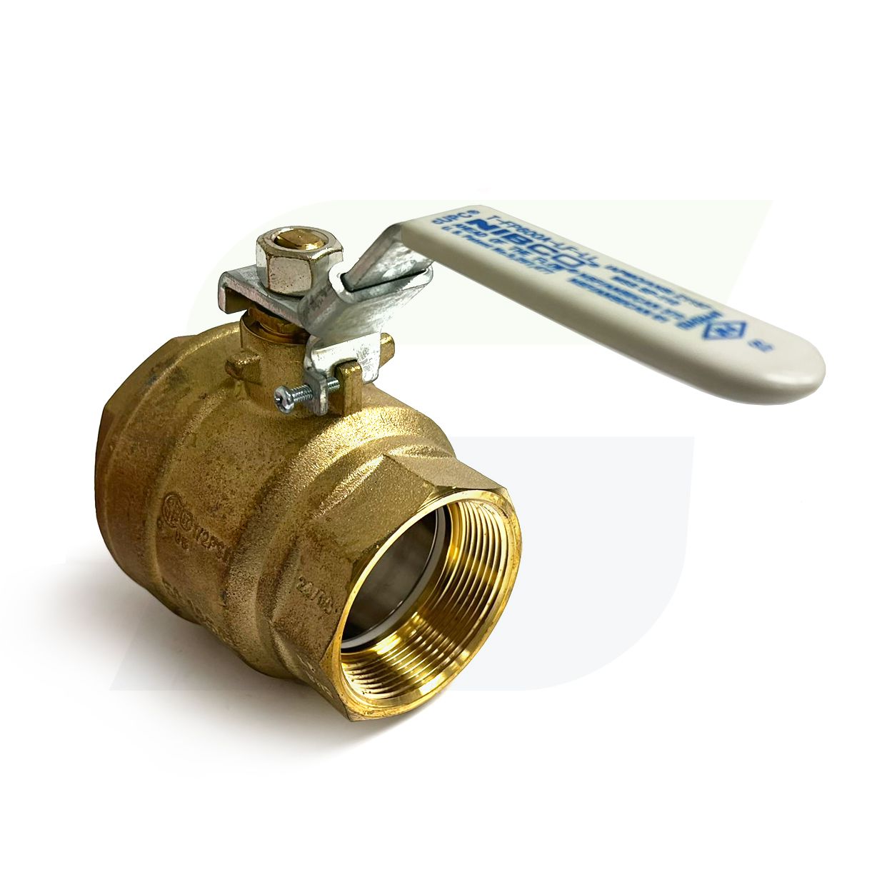 NL998XLD - 2" Threaded Lead-Free Ball Valve with Locking Lever - T-FP-600A - Brass