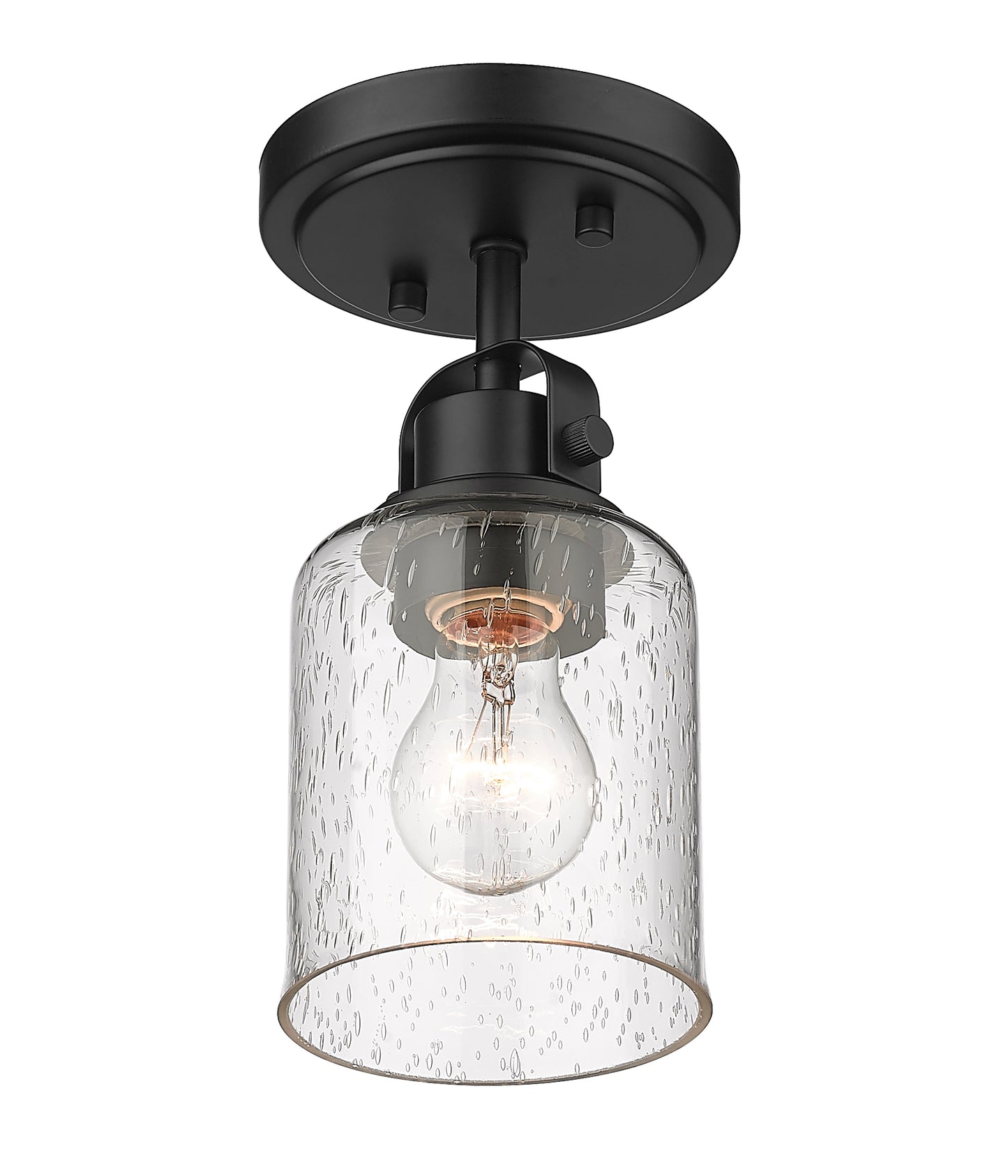 340F1-MB - Kinsley 1 Light Flush 5" Mount - Matte Black