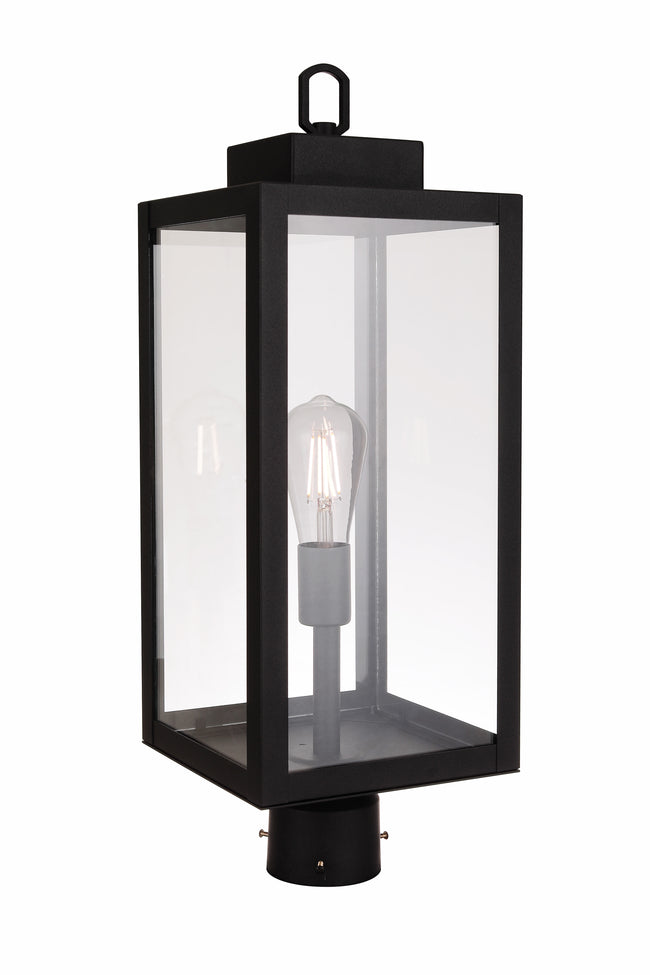 ZA6825-TB - Marin 1 Light 23" High Outdoor Post - Textured Black