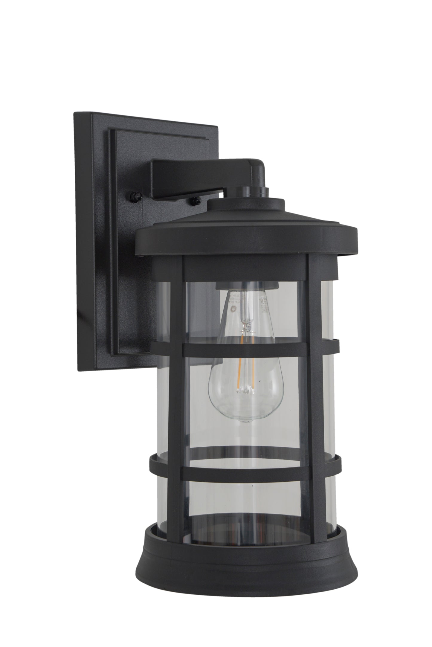 ZA2314-TB-C - Resilience Lanterns 1 Light 15" High Outdoor Wall Lantern - Textured Black