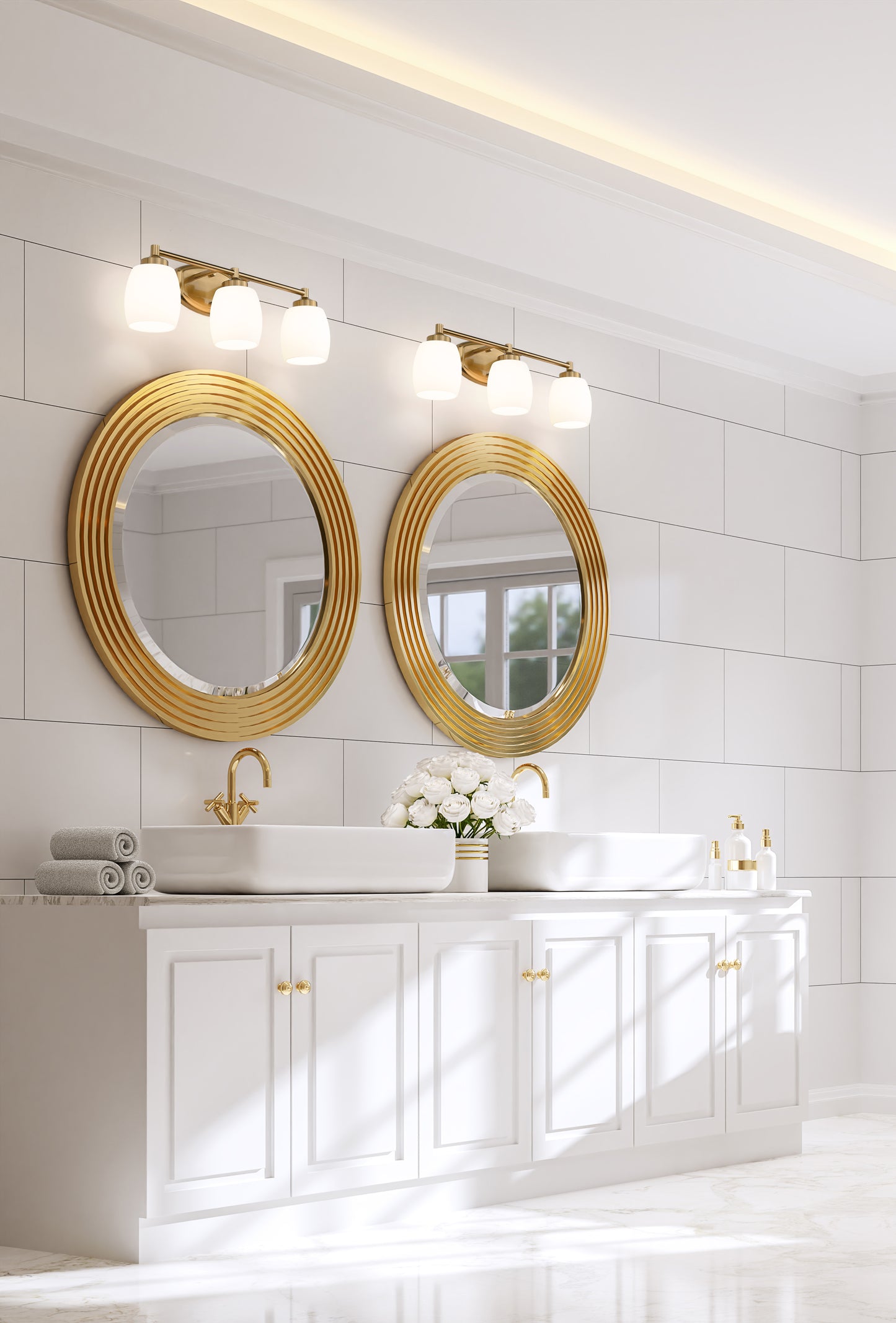 745-3V-LG - Kendrick 3 Light 23" Vanity - Luxe Gold