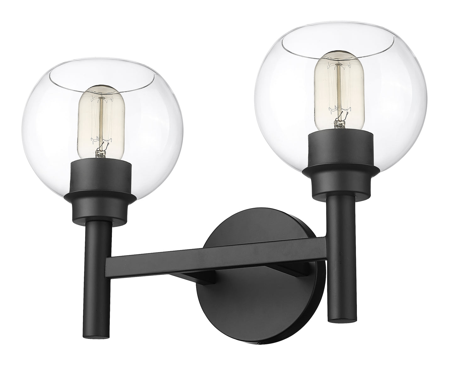 7502-2V-MB - Sutton 2 Light 16" Vanity - Matte Black