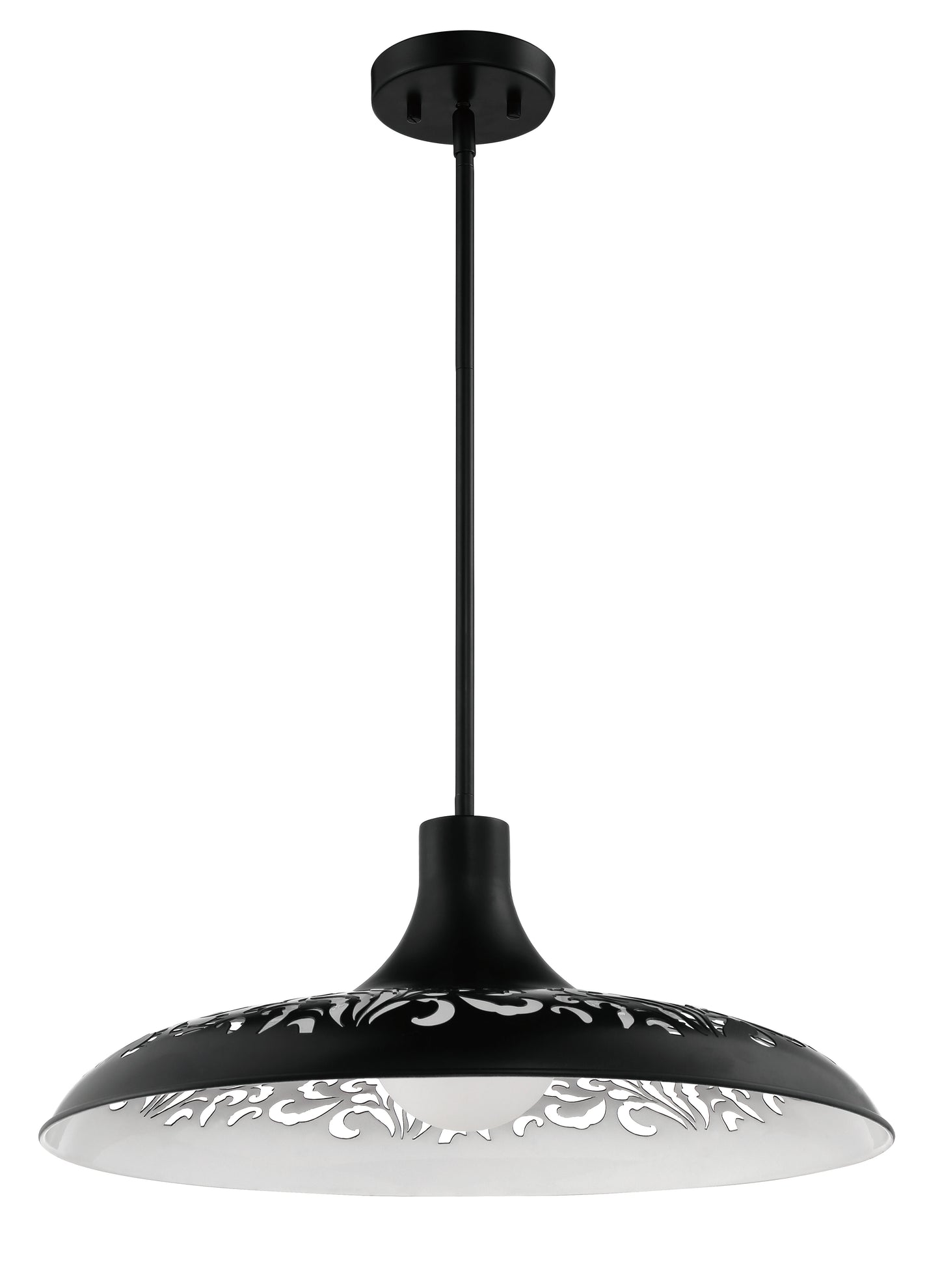 P965FB1 - 1 Light 21" Wide Pendant - Flat Black