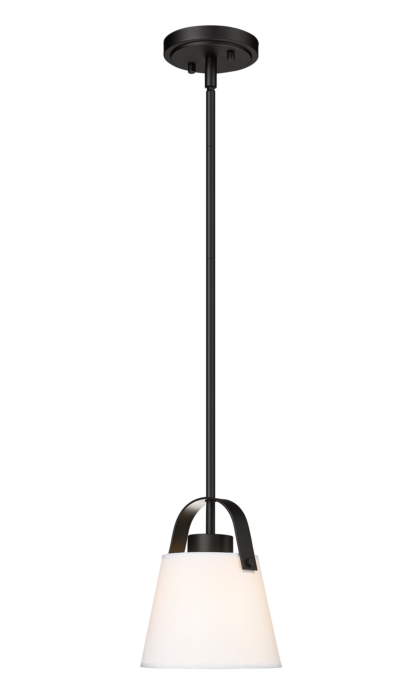 743P8-MB - Z-Studio 1 Light 8" Pendant - Matte Black