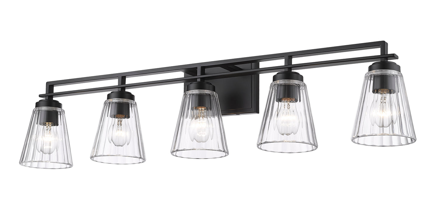 823-5V-MB - Lyna 5 Light 39" Vanity - Matte Black