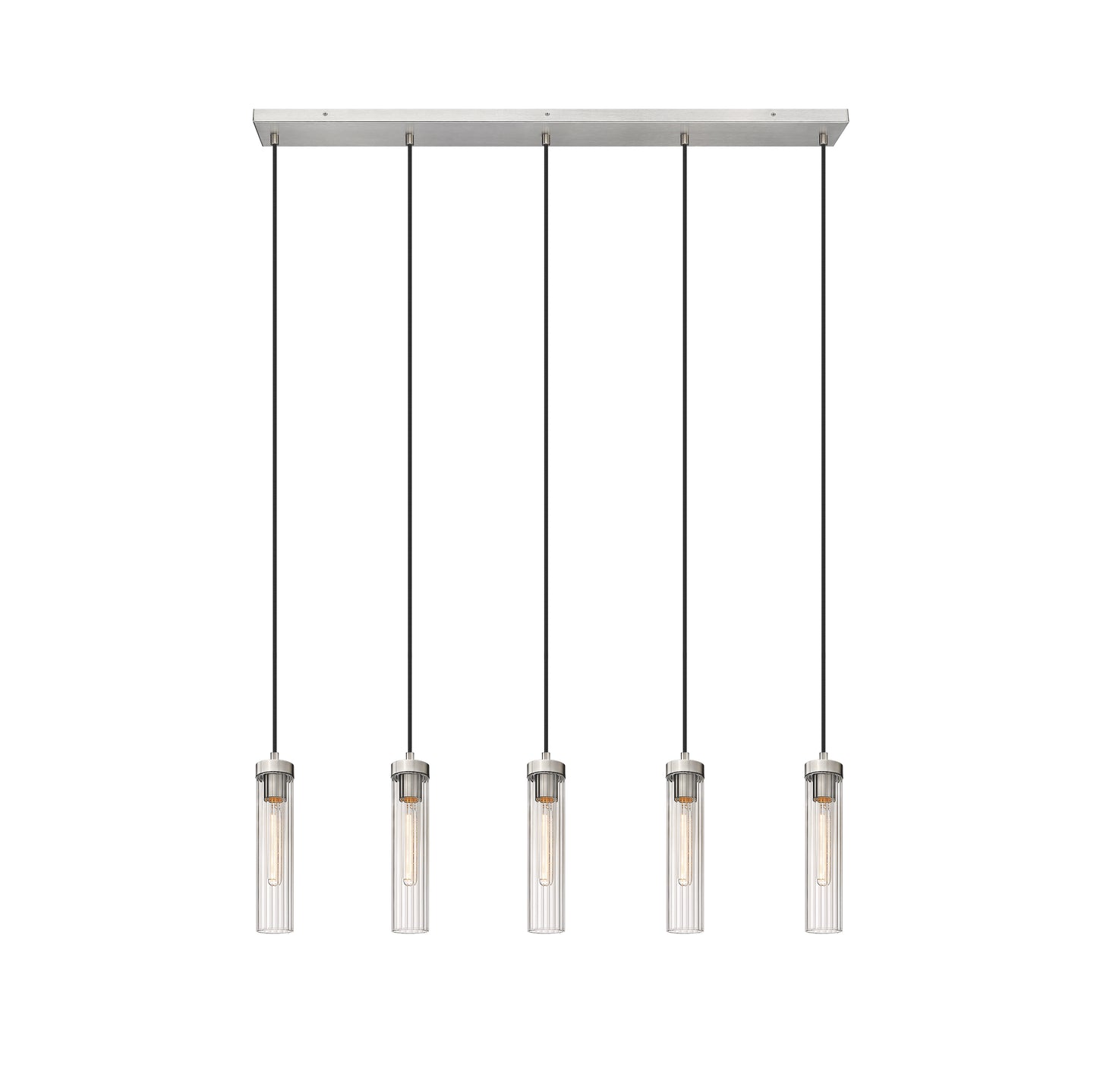 740P-5L-BN - Beau 5 Light Linear 42" Chandelier - Brushed Nickel