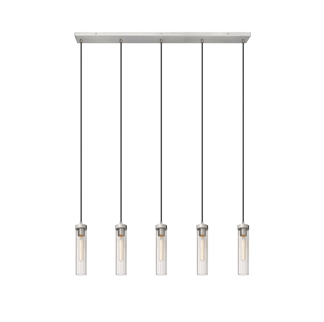 740P-5L-BN - Beau 5 Light Linear 42" Chandelier - Brushed Nickel