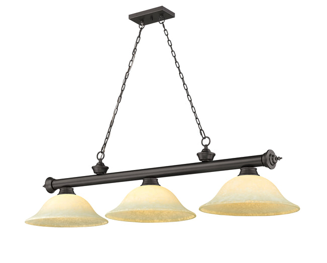 2306-3BRZ-GM16 - Cordon 3 Light 58" Billiard - Bronze