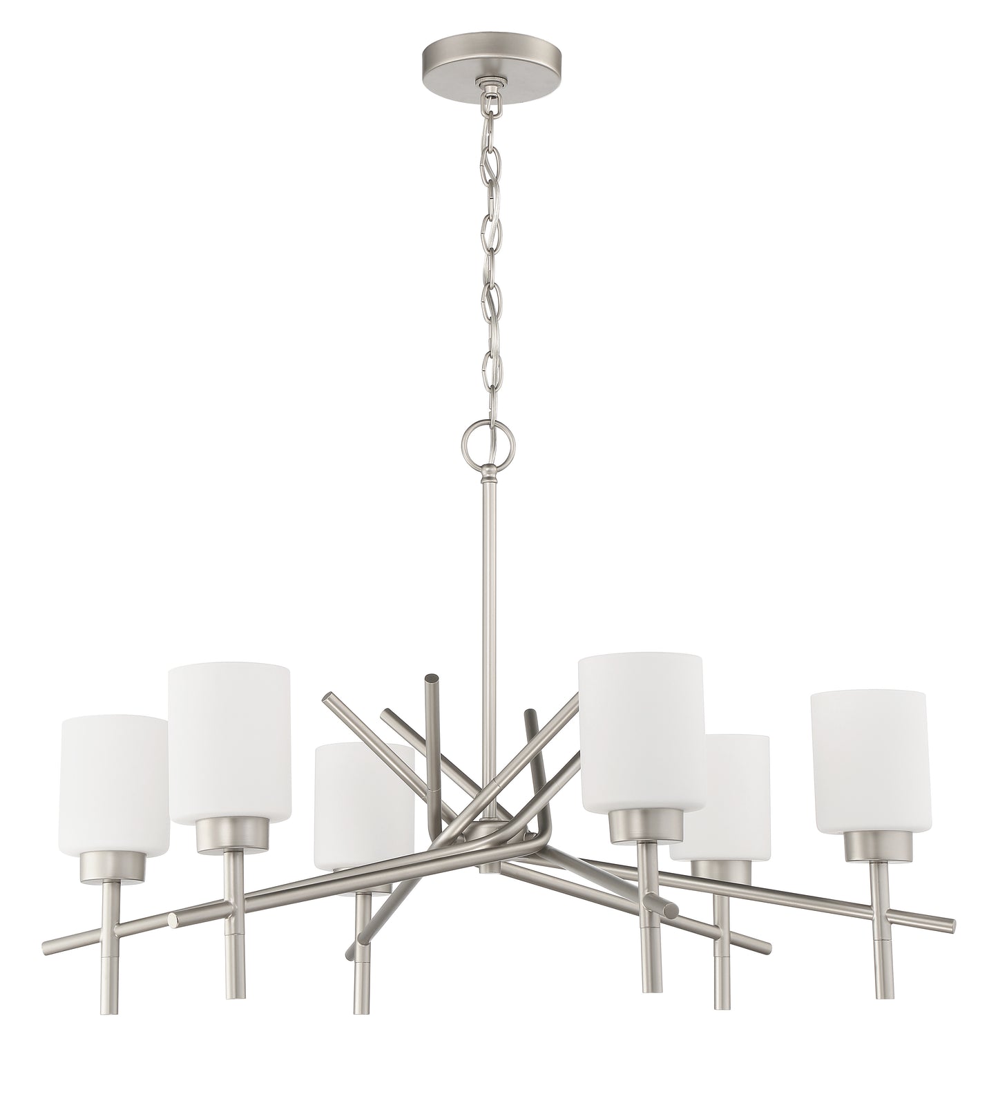 54626-SN - Cadence 6 Light 32" Wide Chandelier - Satin Nickel