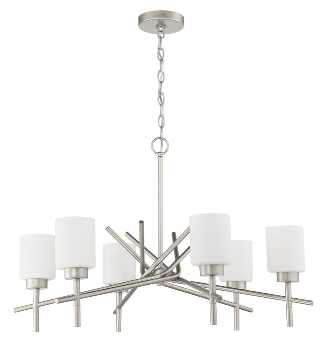 54626-SN - Cadence 6 Light 32" Wide Chandelier - Satin Nickel
