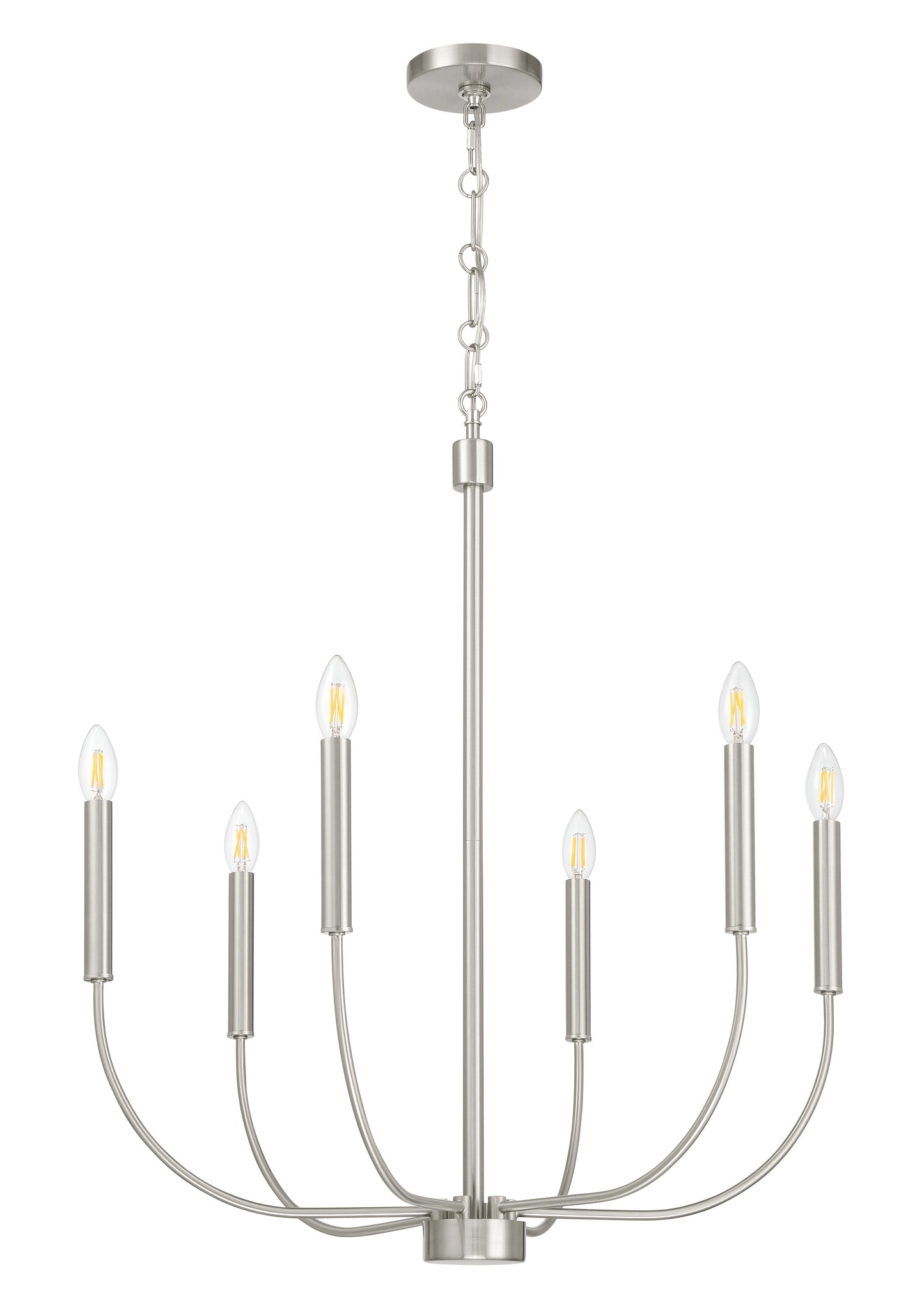 59826-BNK - Traci 6 Light 26" Wide Chandelier - Brushed Nickel