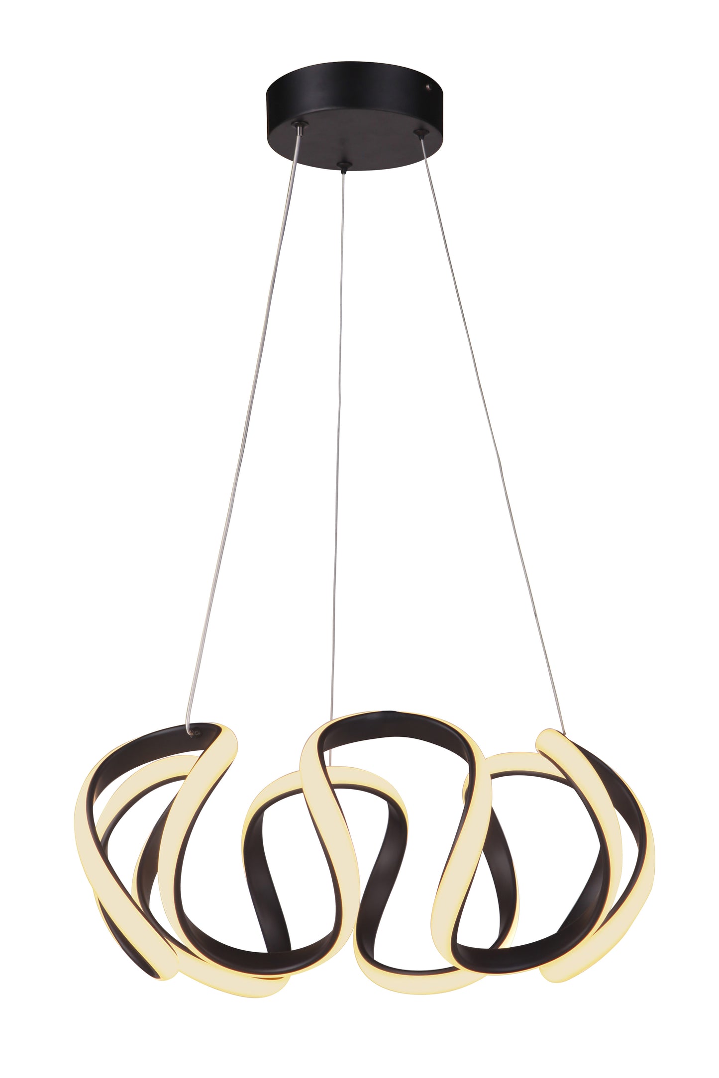 55790-FB-LED - Pulse 1 Light 18" Wide Pendant - Flat Black