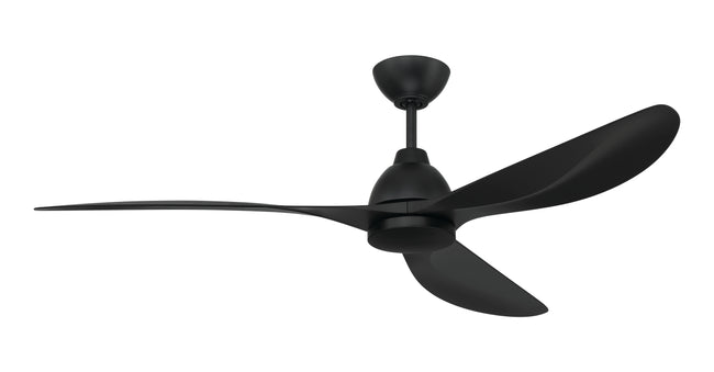 FRZ56FB3 - Frazier 56" 3-blade Indoor/ Outdoor Damp Rated Ceiling Fan 56" 3 Blade Indoor Outdoor Ceiling Fan with Light Kit - Flat Black