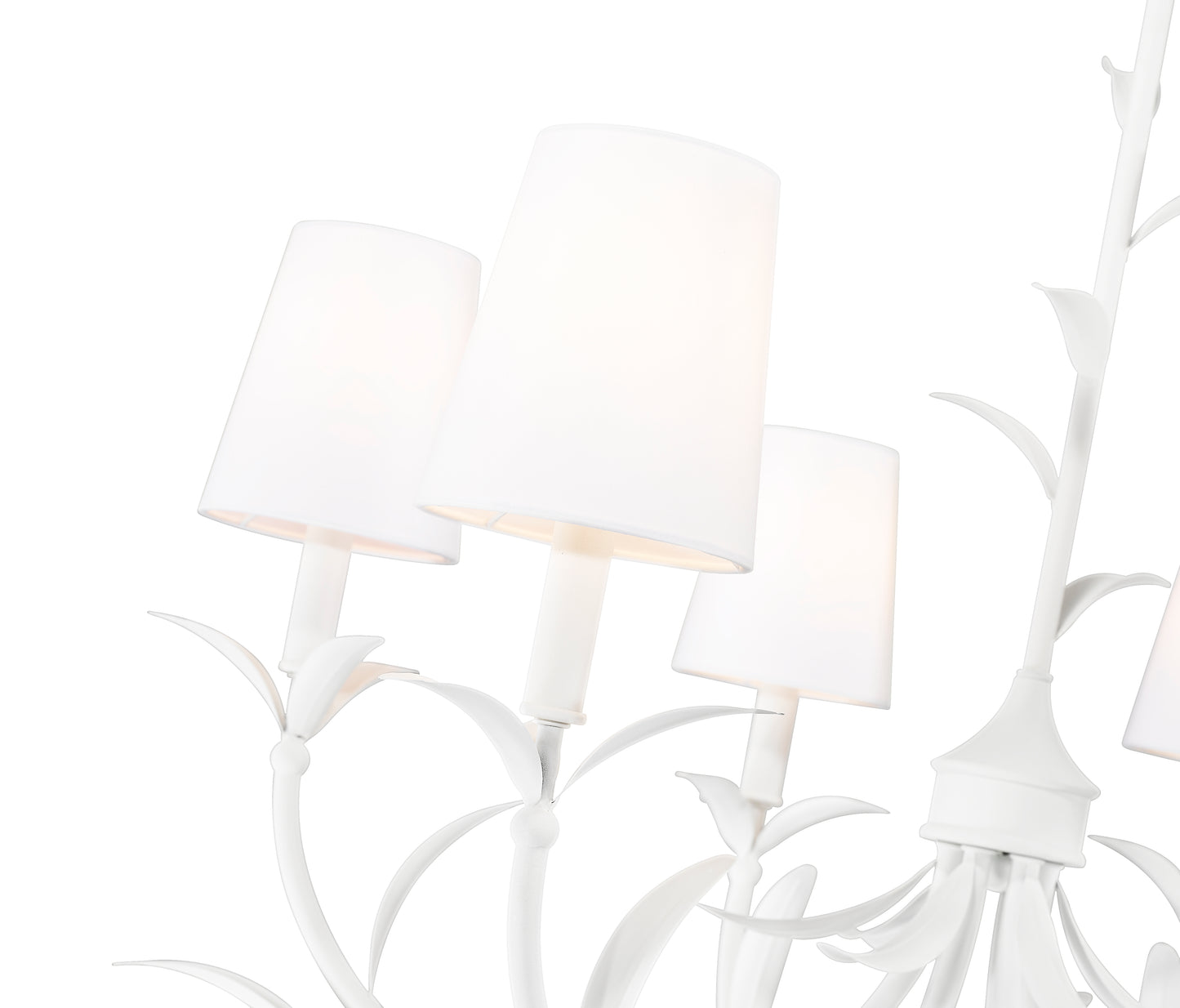830-31TXWH - Aslin 6 Light 31" Chandelier - Textured White