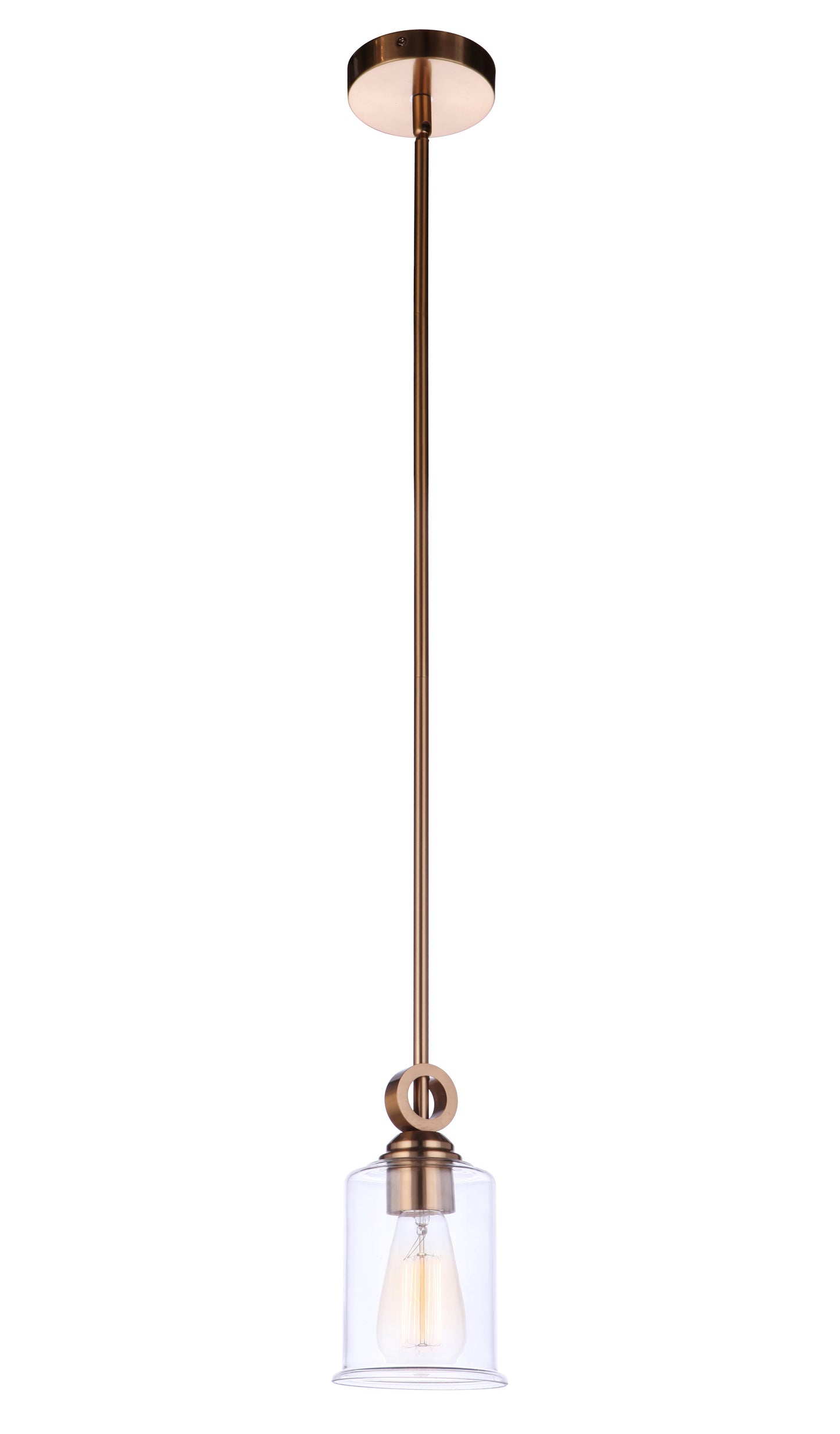 56491-SB - Romero 1 Light 5" Wide Mini Pendant - Satin Brass