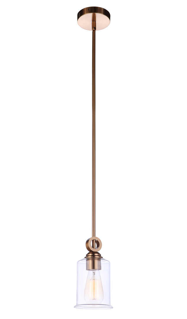 56491-SB - Romero 1 Light 5" Wide Mini Pendant - Satin Brass