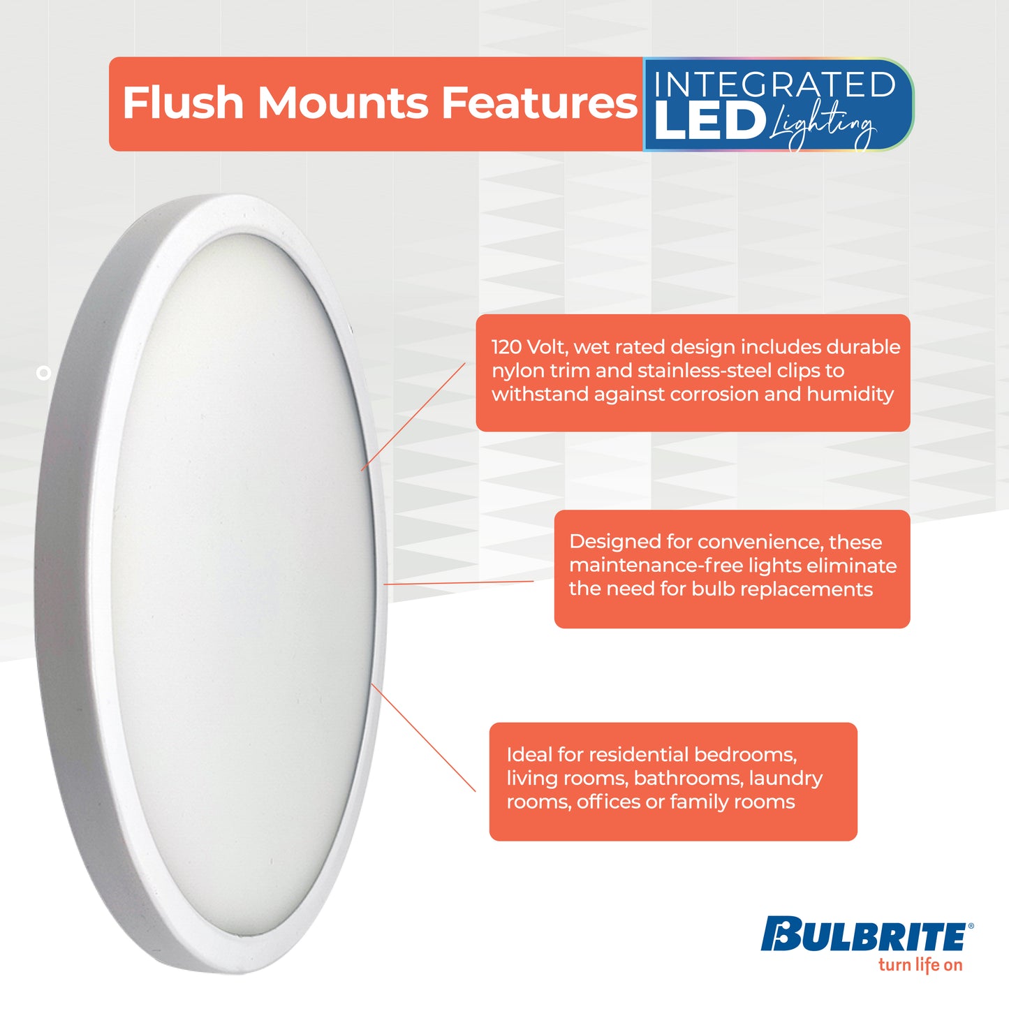 773611 - 9" Flush Mount LED Ceiling Light - 10.3 Watt - Adjustable CCT - White