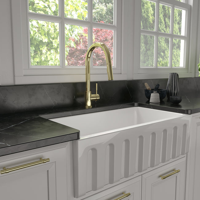 GEM-KF-PG - Gemini Kitchen Faucet in Polished Gold