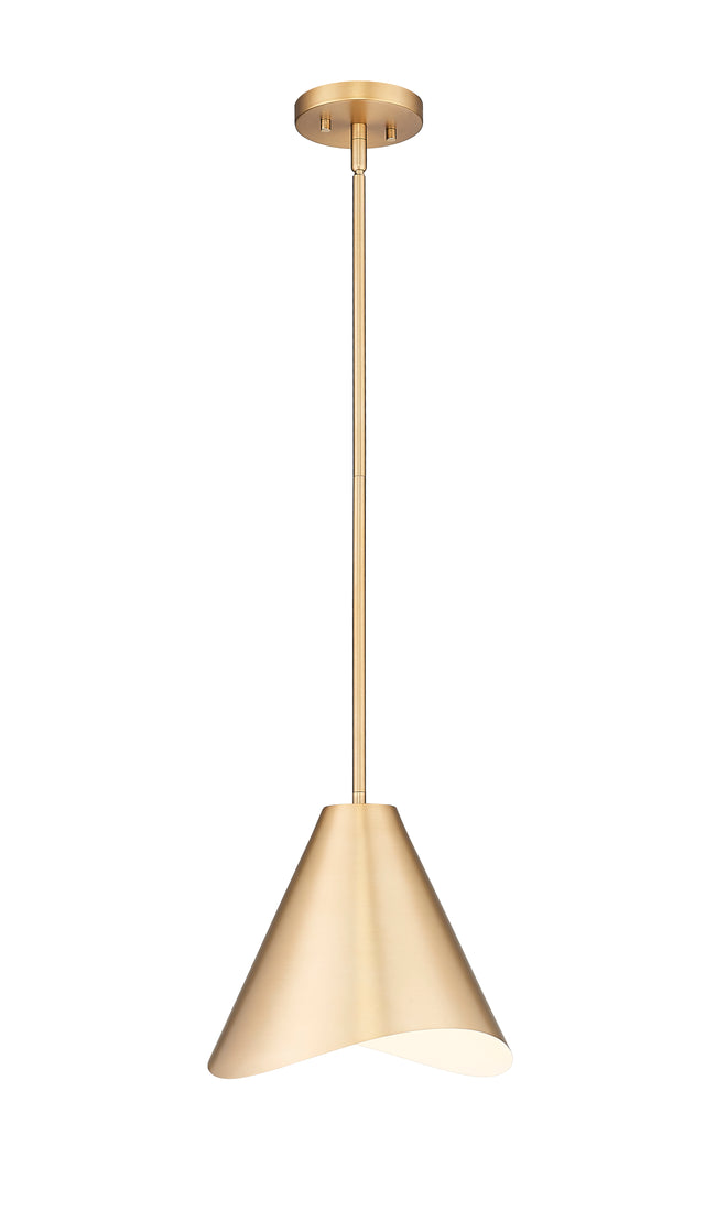 1952P12-MGLD - Aria 1 Light 12" Pendant - Modern Gold