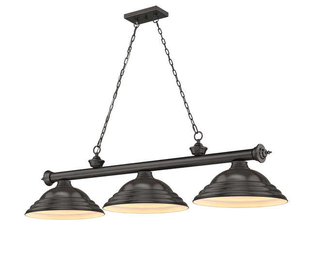 2306-3BRZ-SBRZ - Cordon 3 Light 58" Billiard - Bronze