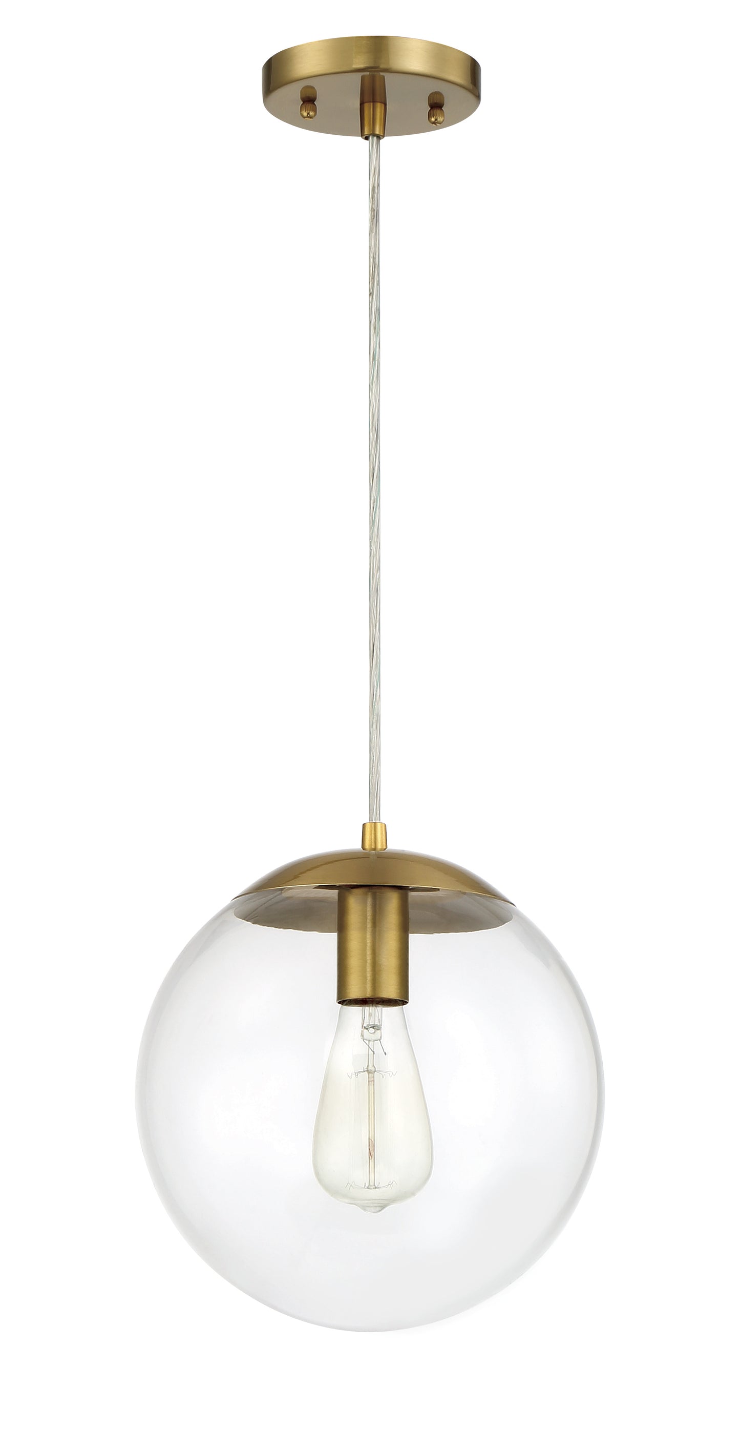 56891-SB - Gaze 1 Light 10" Wide Pendant - Satin Brass
