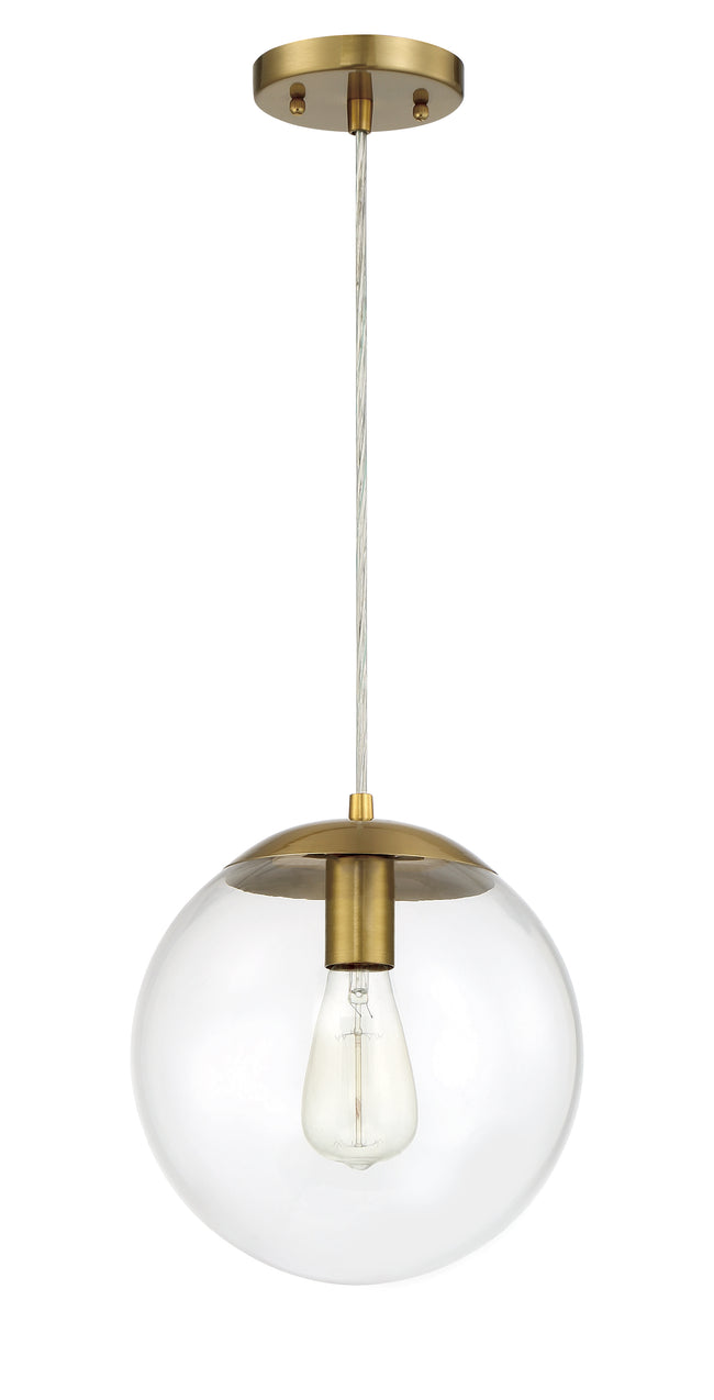 56891-SB - Gaze 1 Light 10" Wide Pendant - Satin Brass