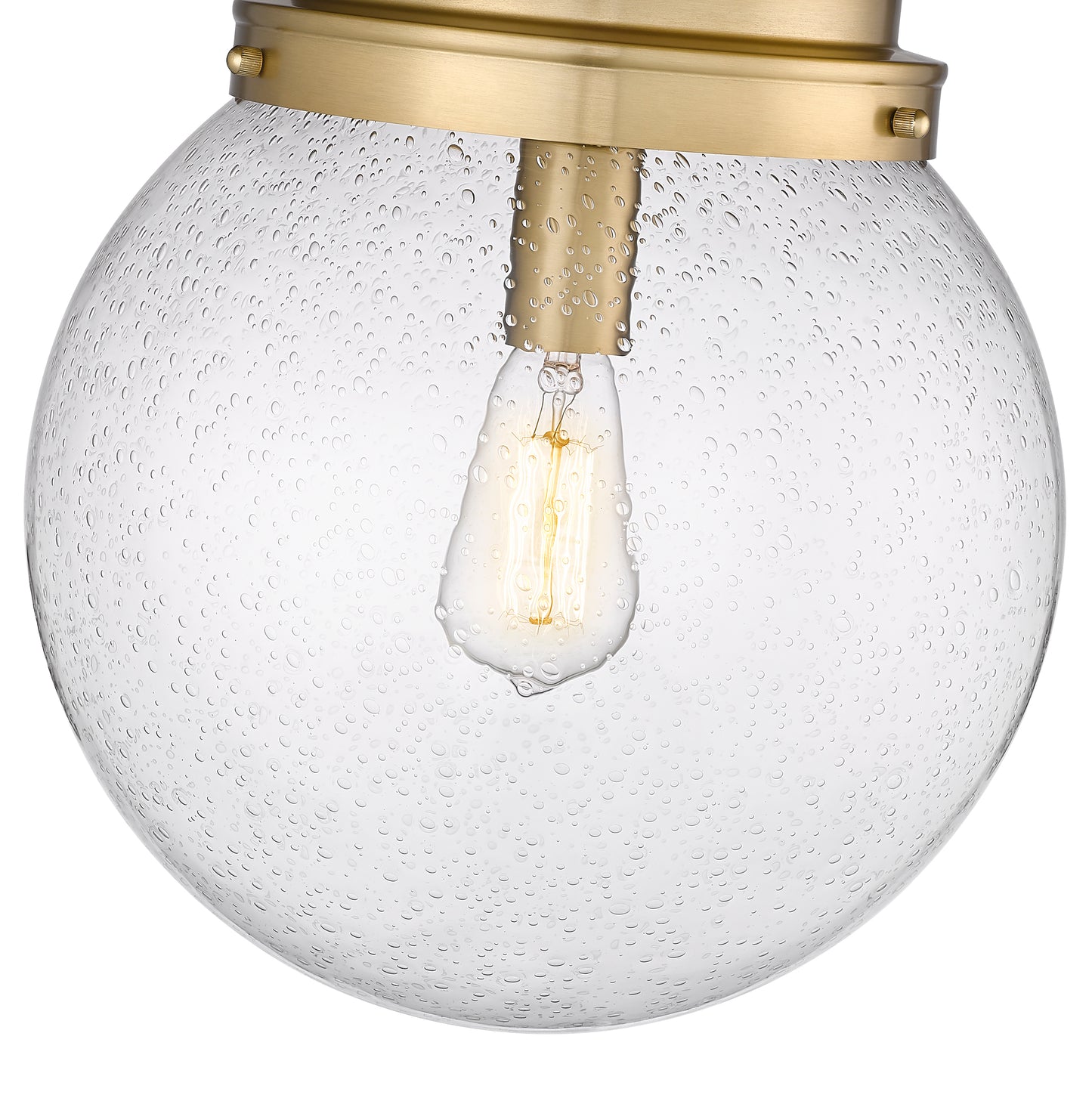 7506F13-HBR - Calhoun 1 Light Flush 13" Mount - Heritage Brass