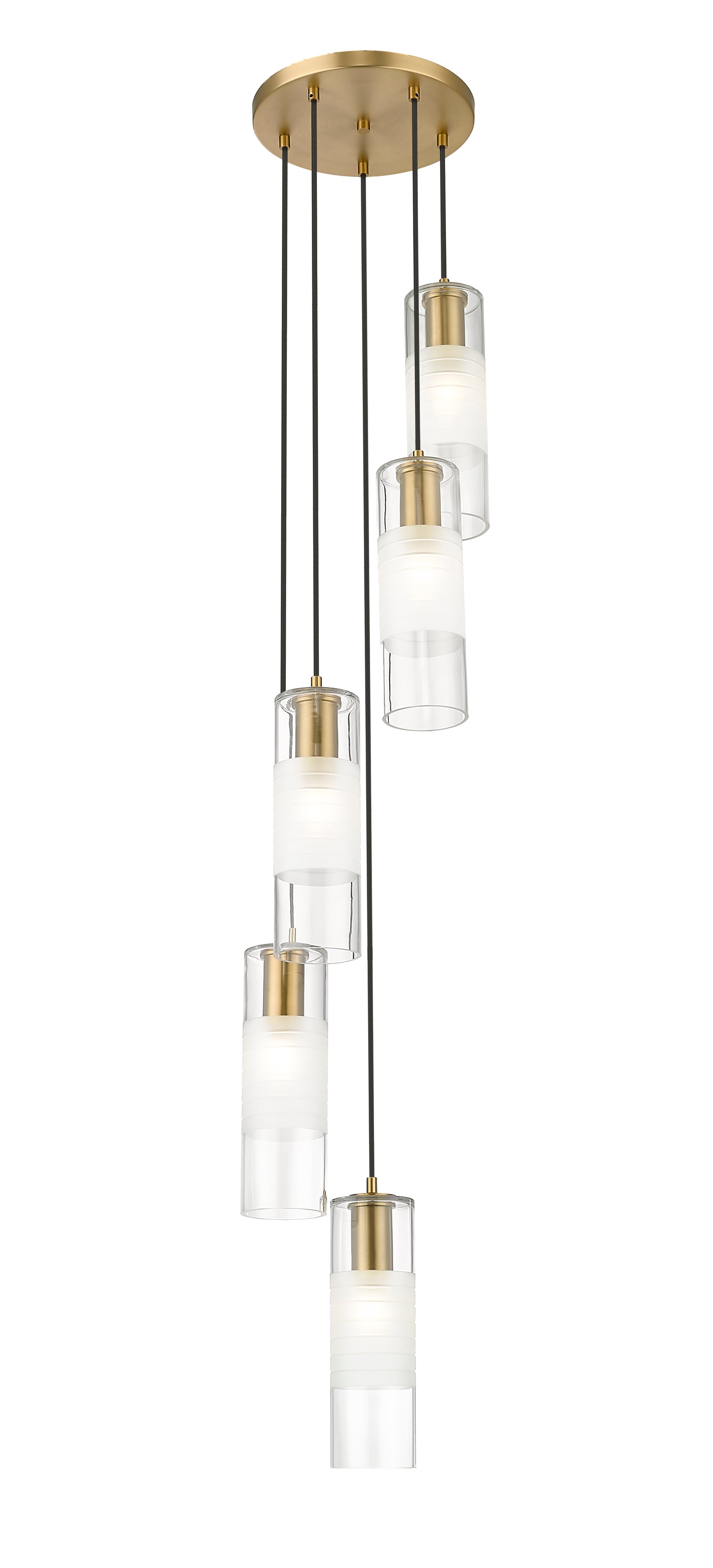824P-5R-MGLD - Alton 5 Light 12" Chandelier - Modern Gold