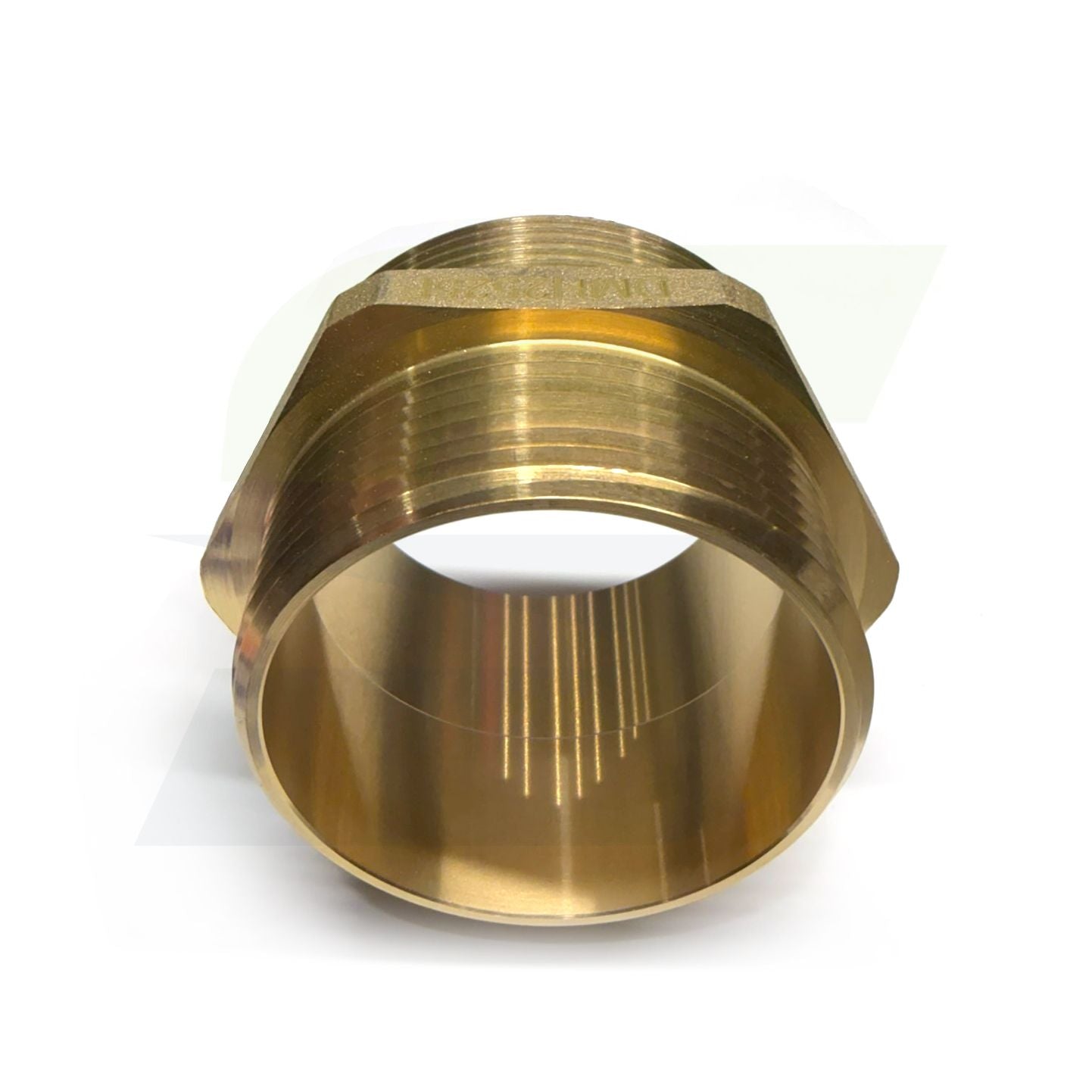 DMH2525F - 2-1/2" NPT x 2-1/2" NST (NH) Cast Brass Double Male Hex Nipple