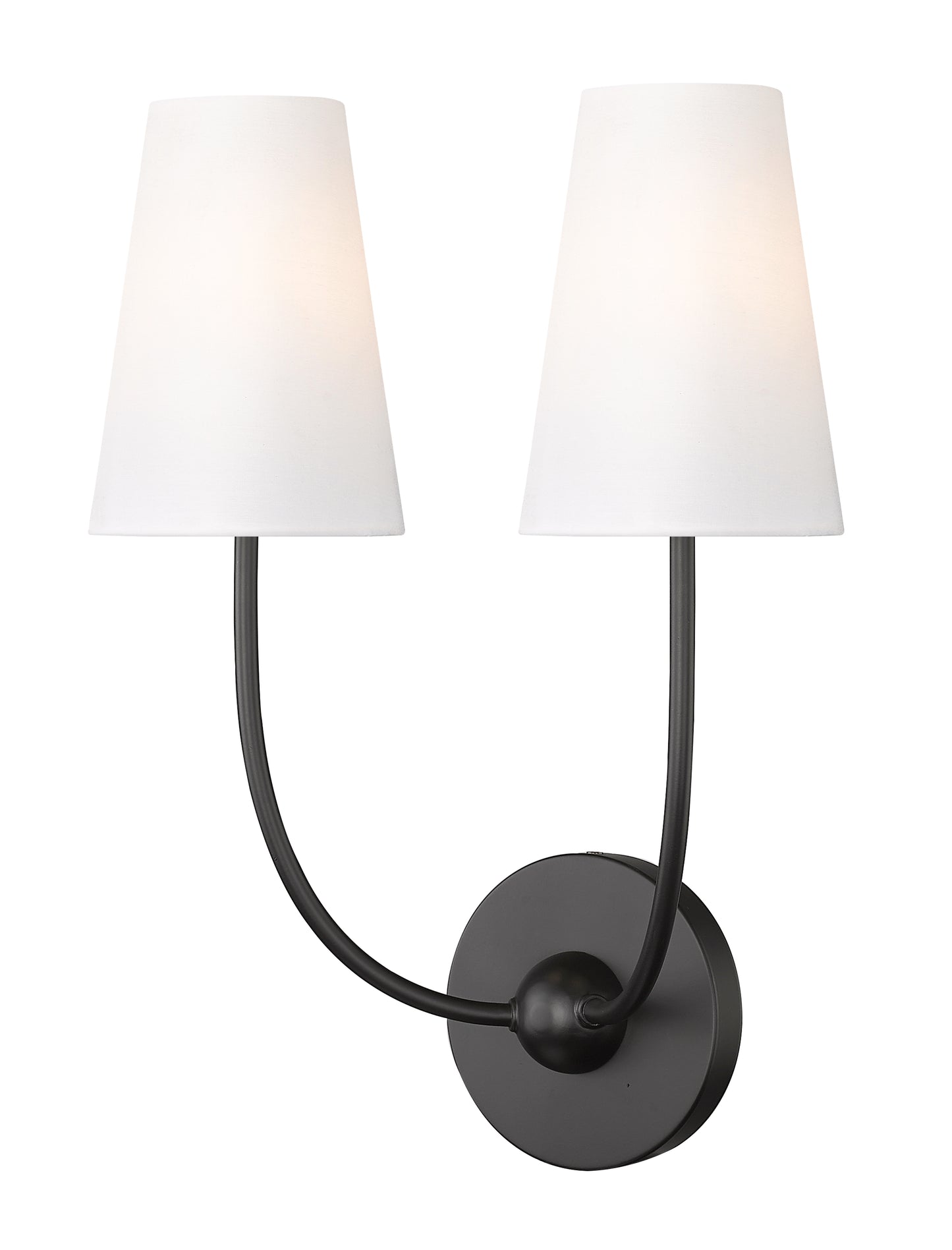 3040-2S-MB - Shannon 2 Light Wall 17" Sconce - Matte Black