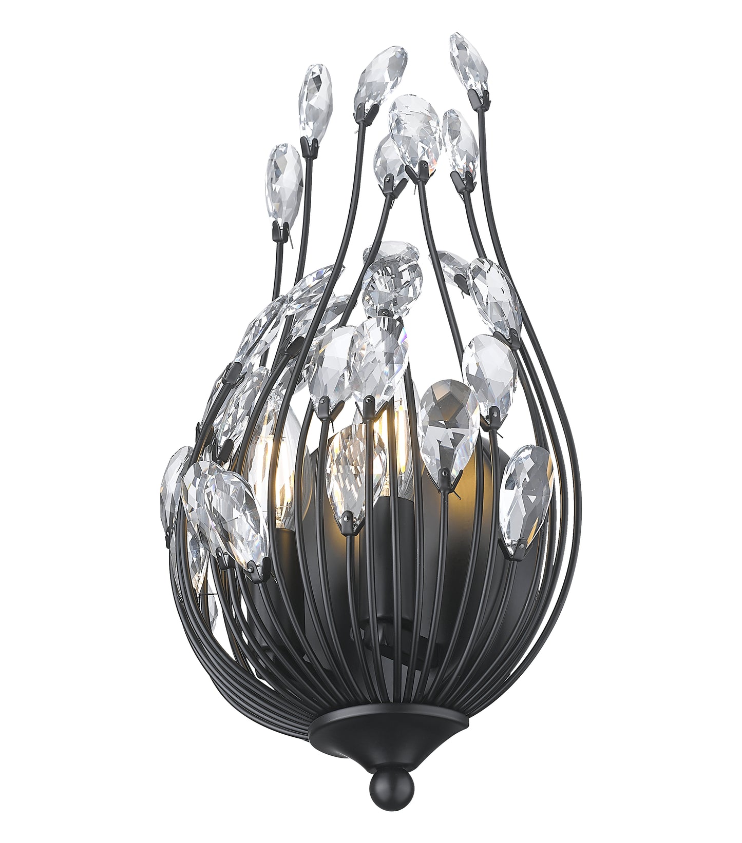 1957-2S-MB - Gabriella 2 Light Wall 16" Sconce - Matte Black