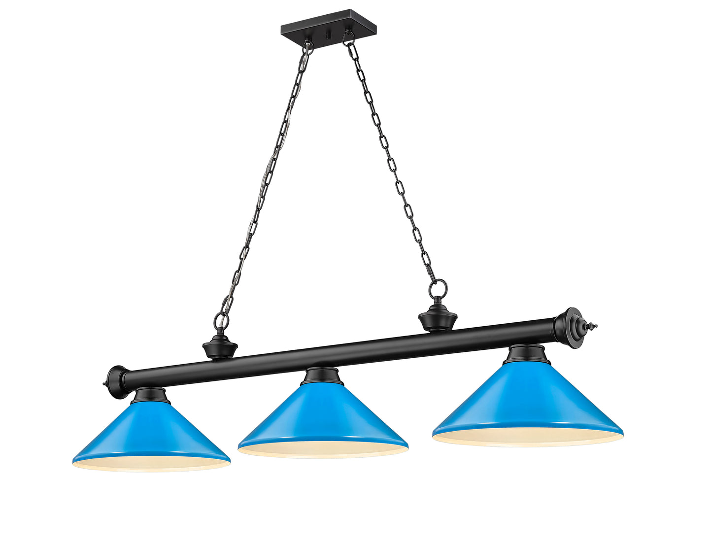 2306-3MB-MEB - Cordon 3 Light 58" Billiard - Matte Black
