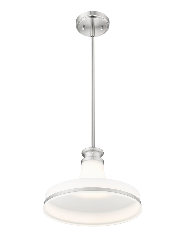 831P12-BN - Reznor 1 Light 12" Pendant - Brushed Nickel
