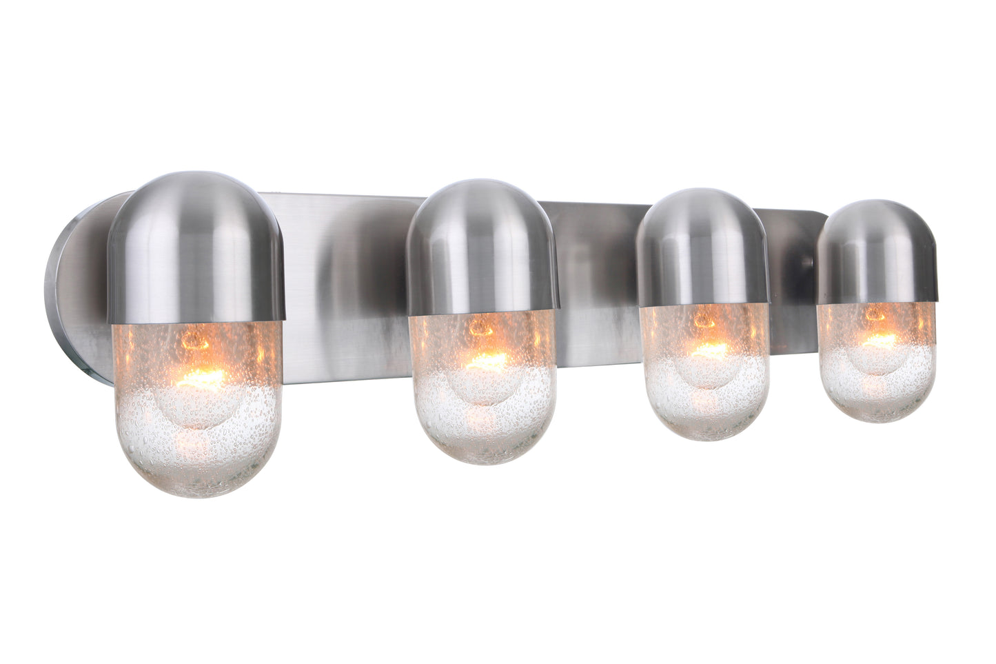 55004-BNK - Pill 4 Light 31" Wide Vanity Light - Brushed Nickel