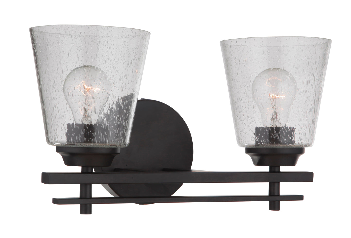 19616FB2 - Drake 2 Light 16" Wide Vanity Light - Flat Black