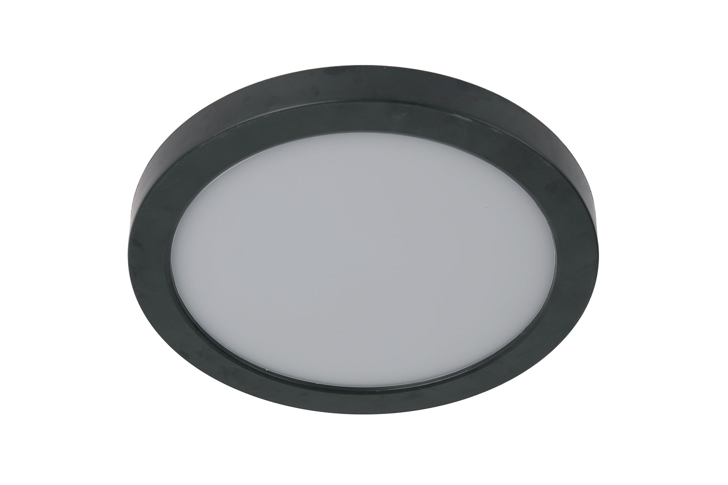 X9407-FB-LED-5CCT - Slim Line II 1 Light 7" Wide Flush Mount - Flat Black